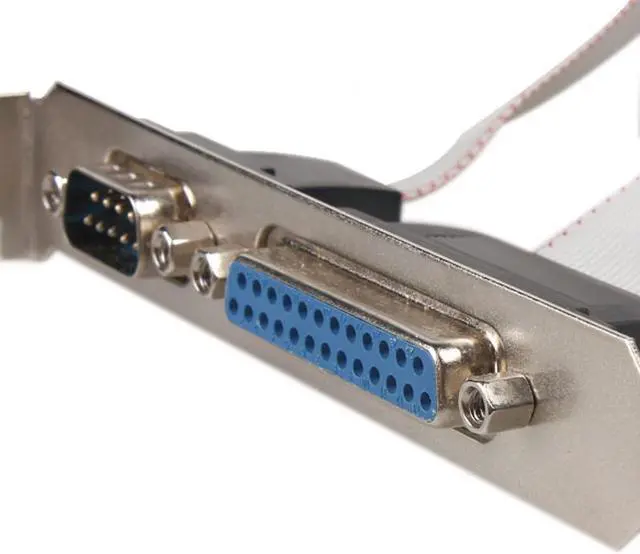 Alt view image 3 of 4 - PCI Slot Header Serial DB9 Pin COM with Parallel DB25 Pin LPT Printer COM motherboard Serial Port Cable with Bracket