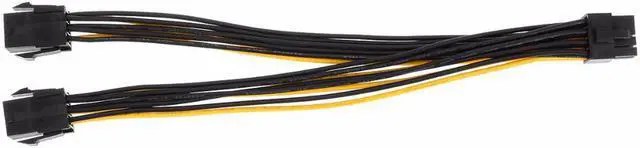 Alt view image 3 of 6 - High Quality 20cm Dual 6 Pin Female To Single 8 Pin Male PCIe Graphics Cards Power Cable for Dual Video Cards System