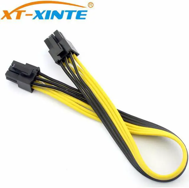 Alt view image 5 of 7 - 6Pin Power Supply Cable Adapter PCIe PCI-Express Extension Cable 6Pin Male to Male Cables 18AWG Line for BTC Mining Miner