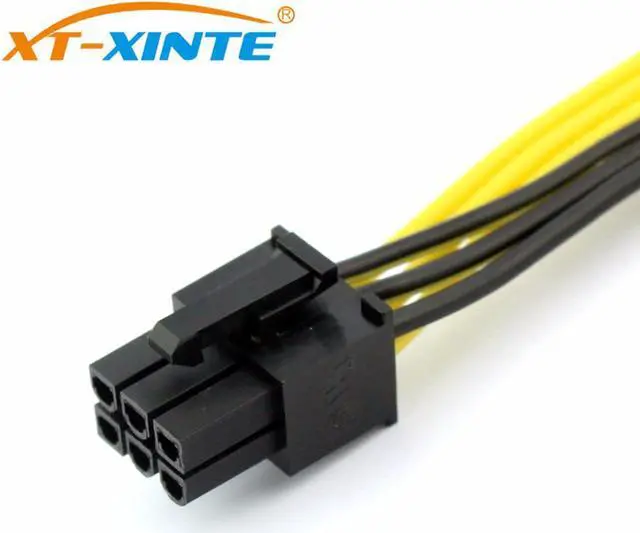 Alt view image 6 of 7 - 6Pin Power Supply Cable Adapter PCIe PCI-Express Extension Cable 6Pin Male to Male Cables 18AWG Line for BTC Mining Miner