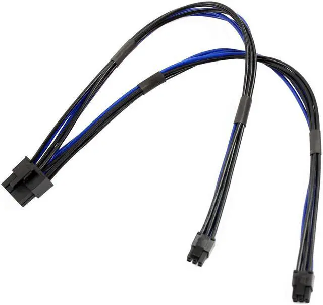 Alt view image 2 of 6 - Dual Mini PCI-E 6Pin 6P to Standard PCIE 8Pin 8P Video Graphics Card Cord Power Cable for Apple Mac G5 for Mac Pro Accessories