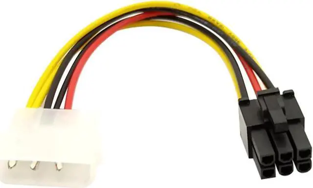 Alt view image 2 of 6 - 4 Pin Molex to 6 Pin PCI-Express PCIE Video Card Power Converter Adapter Cable 20CM