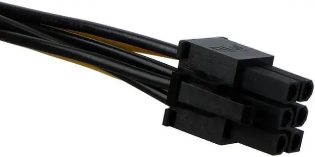 Alt view image 5 of 6 - 15 Pin SATA Male to 2 Female 6 Pin PCI-E PCIe PCI Express Graphics Video Display Card Dual Sata to 6pin Power Cable for PC