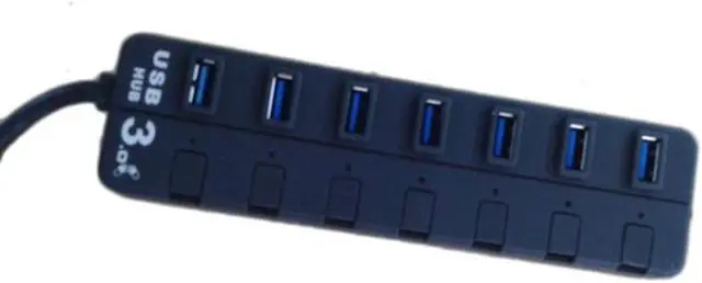 Alt view image 5 of 6 - 7 independent switch USB 3.0HUB hub multifunction USB3.0 divide USB2.0 is compatible with USB1.1  LED power indicator light desi