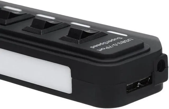 Alt view image 4 of 6 - USB HUB 3.0 7 Ports Switch Multiple USB Splitter Porta Panel for Laptop PC Independent switch USB 3.0 ,2.0, USB1.1 Adapter