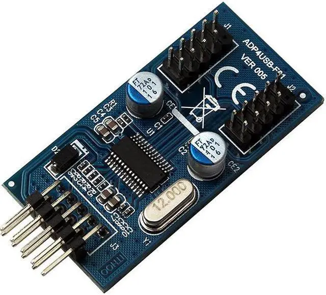 Alt view image 5 of 6 - 1X2 Motherboard USB 2.0 9pin Header 1 to 2 Extension Hub Splitter Adapter Converter MB USB 2.0 Male to 2 Male 30CM 9 pin Cable
