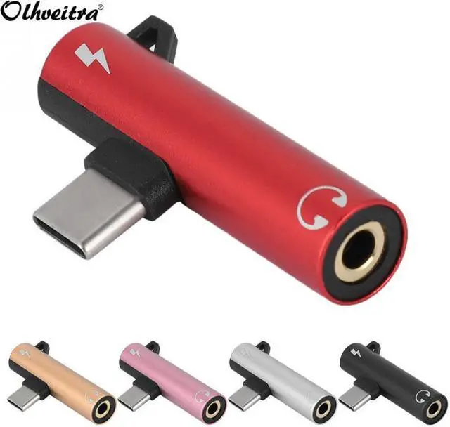 Alt view image 7 of 10 - Type C To 3.5mm Headphone Jack Adapter Splitter For Samsung Huawei Xiaomi Mi9 Audio Charging Cable Aux USB C Connector