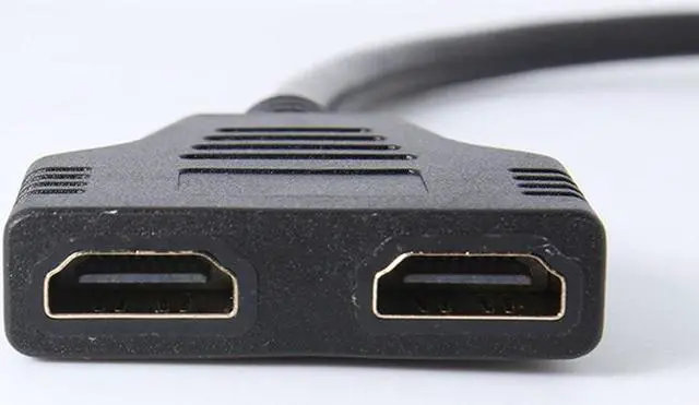 Alt view image 8 of 15 - 1 Male Dual Adapter in HD LED LCD TV Converter Del Divisore HDMI Splitter Cable
