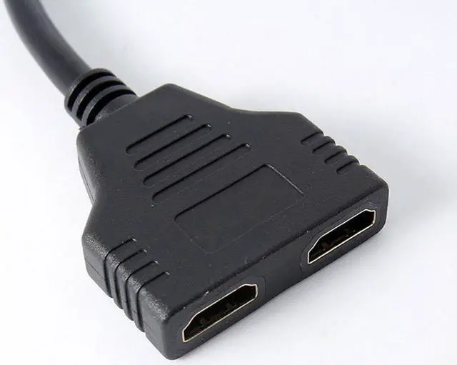 Alt view image 9 of 15 - 1 Male Dual Adapter in HD LED LCD TV Converter Del Divisore HDMI Splitter Cable