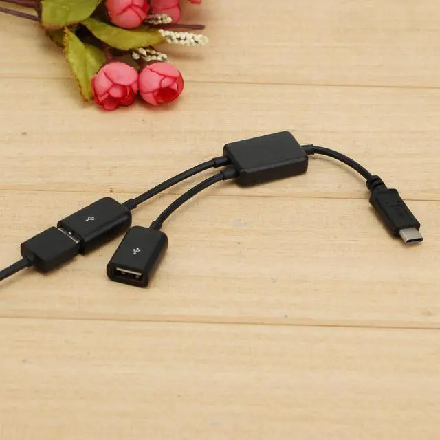 Alt view image 10 of 11 - USB 3.1 Type C OTG HUB Cable 2 in 1 USB C 3.1 Male to Female Plug Cord Splitter Type C to Dual USB2.0 Converter Adapter Wire