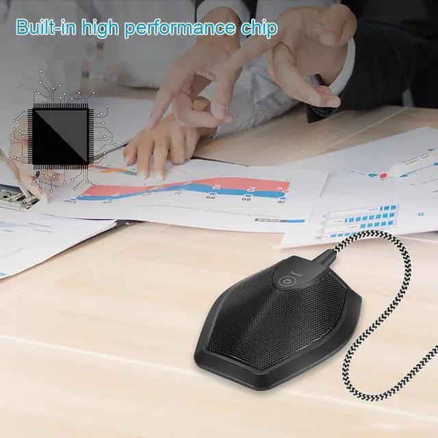 Alt view image 5 of 6 - USB Table Top Conference Microphone Meeting Mute Stereo Omnidirectional Mic