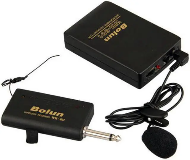 Main image of Wireless Lavalier Microphone Wireless Fm Transmitter Receiver Lavalier Lapel Clip School Office Microphone Mic System