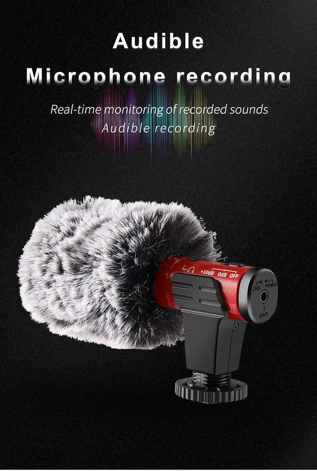 Alt view image 4 of 6 - MAMEN 4 Color Video Record Microphone for DSLR Camera Smartphone Osmo Pocket Youtube Vlogging Mic for iPhone Android DSLR Gimbal