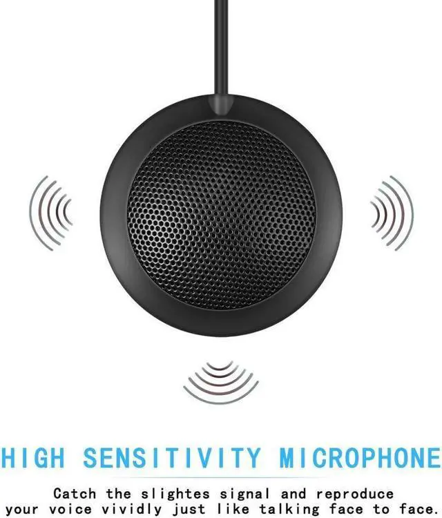 Alt view image 5 of 6 - Conference Microphone USB Plug Omnidirectional Condenser Boundary Microphone for Video Conference Recording Skype VoIP Calls