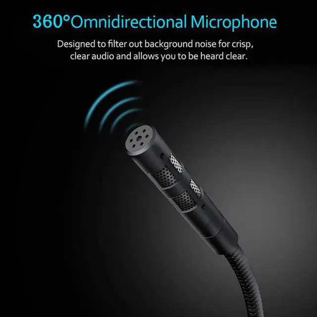 Alt view image 3 of 6 - Mini Desktop USB Microphone for Computer PC Laptop Notebook With Flexible Stand Studio Speech Recording Condenser Mic