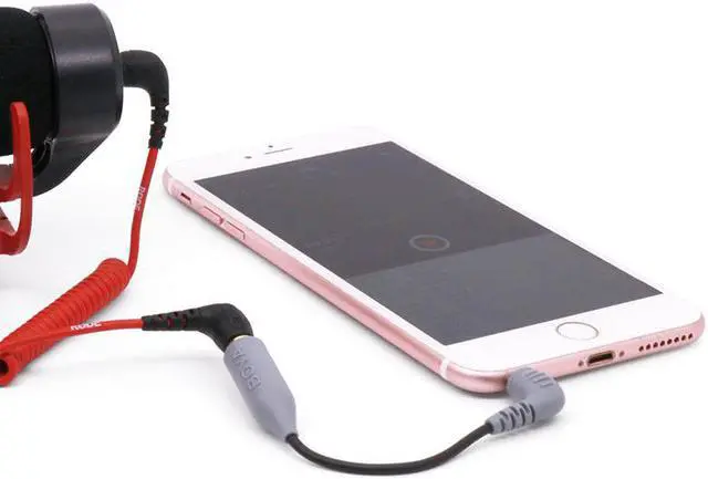 Alt view image 2 of 4 - Microphone TRRS Adapter Cable for RODE Videomicro Pro to 3.5MM Smartphone for iPhone 6 6s Plus Samsung S8 S9 S10 Plus
