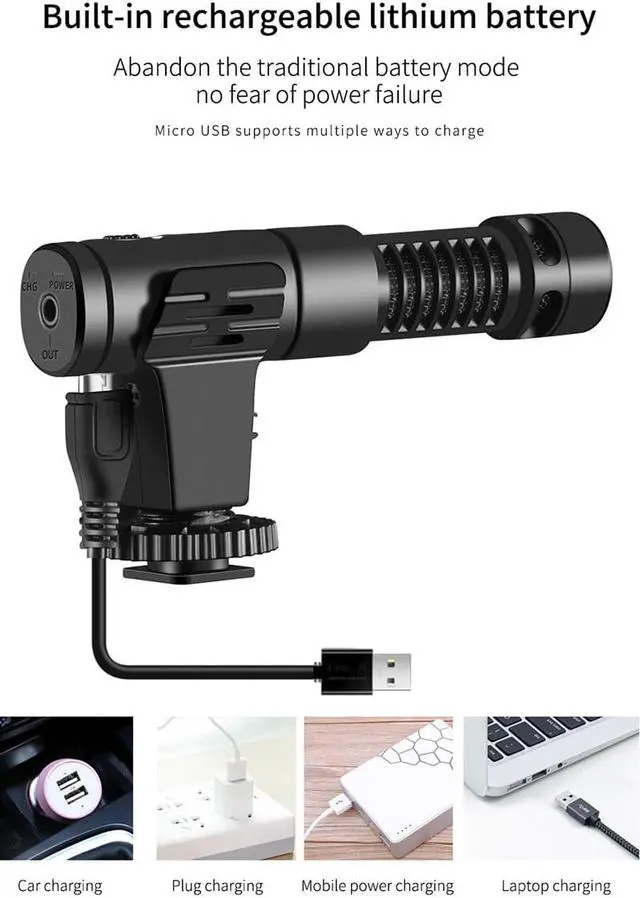 Alt view image 6 of 6 - MAMEN 4 Color Video Record Microphone for DSLR Camera Smartphone Osmo Pocket Youtube Vlogging Mic for iPhone Android DSLR Gimbal