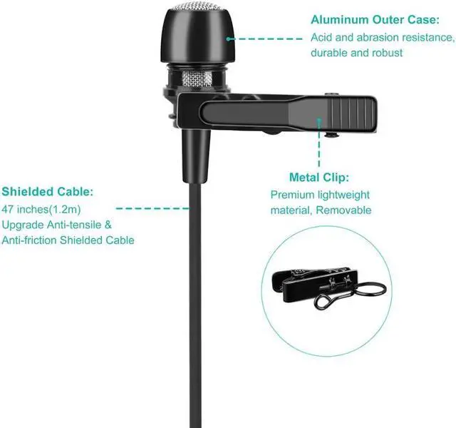 Alt view image 2 of 6 - KIMAFUN 2.4G lavalier 40 50m Wireless Microphone Headhold for Voice Amplifier iphone for Youtube recording teaching microphones