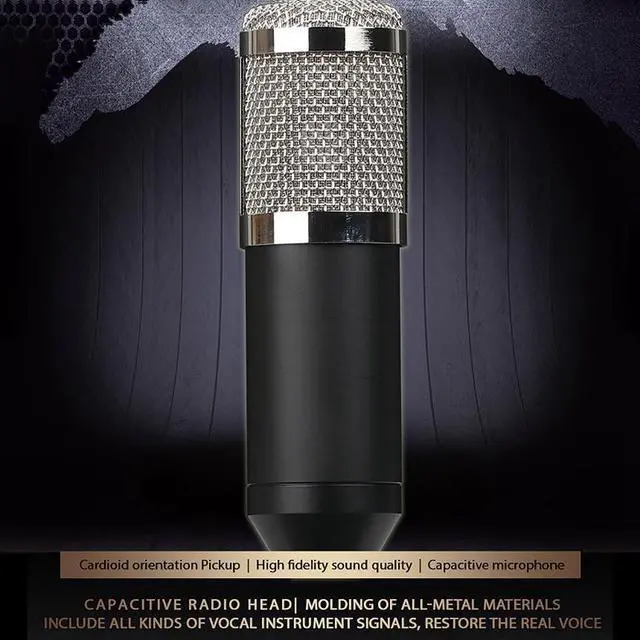 Alt view image 5 of 6 - B.BMIC Bm800 Condenser Microphone Sound Recording Bm 800 Microphone Ktv Karaoke Microphone Set Mic with Stand for Computer