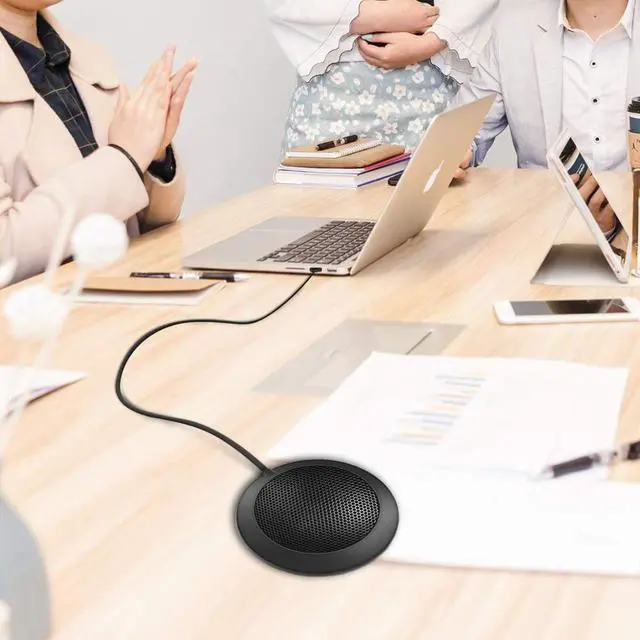 Alt view image 6 of 6 - Conference Microphone USB Plug Omnidirectional Condenser Boundary Microphone for Video Conference Recording Skype VoIP Calls