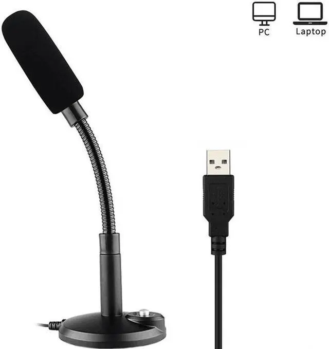 Main image of Mini Desktop USB Microphone for Computer PC Laptop Notebook With Flexible Stand Studio Speech Recording Condenser Mic