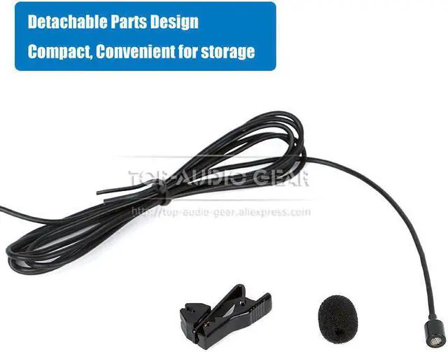 Alt view image 5 of 6 - 3 Pin Mini XLR TA3F Lavaliar Lapel Tie Clip Microphone For AKG Wireless Microphone System WMS SR PT 450 470 420 4500 Bodypack