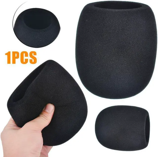 Main image of 1Pc Pop Filter Windscreen Microphone Sponge Foam Cover For Blue Yeti Pro Mic Replacement Black Sponge Cover