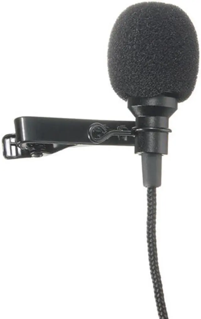 Alt view image 4 of 6 - 3.5mm High Sensitive 2.4M Tie Clip on Lapel Lavalier Mic Microphone Black for Desktop Laptop MP3 MP4
