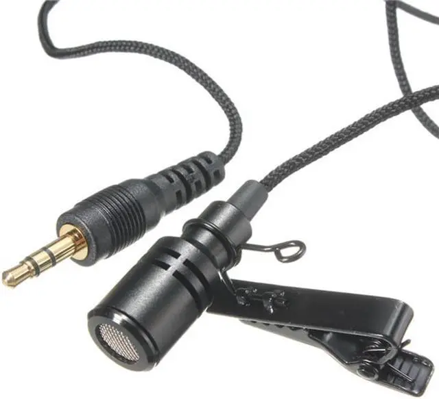 Alt view image 5 of 6 - 3.5mm High Sensitive 2.4M Tie Clip on Lapel Lavalier Mic Microphone Black for Desktop Laptop MP3 MP4