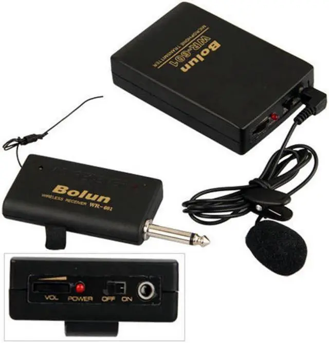 Alt view image 6 of 6 - Wireless Lavalier Microphone Wireless Fm Transmitter Receiver Lavalier Lapel Clip School Office Microphone Mic System