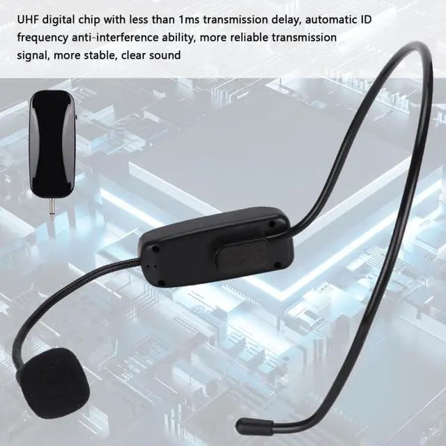 Alt view image 3 of 6 - UHF Wireless Microphone Headset Wireless Microphone Mic for Teaching Meeting Tour Guide Hot
