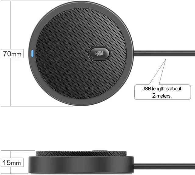Alt view image 5 of 6 - USB Omni directional Condenser Microphone UM02 Mic For Meeting Business Conference Computer Desktop Laptop Voice Chat Video Game