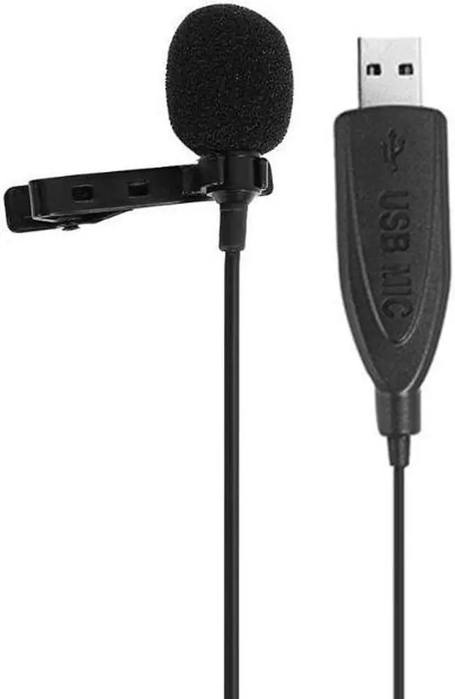 Main image of Mini USB Cable Microphone Lavalier Tie Clip Microphone Mic for Recording Live