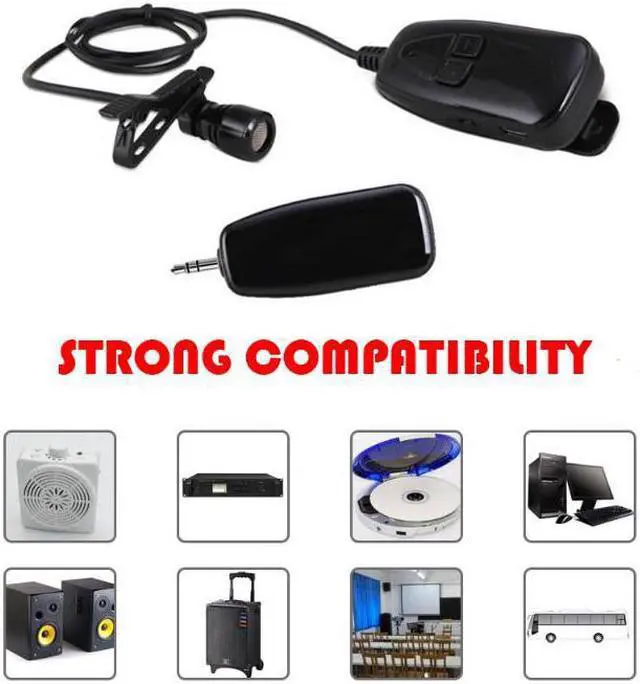 Alt view image 2 of 6 - XXD G18L 2.4G Black Wireless Bluetooth Head clip Microphone Lapel Clip Microphone Rechargeable Voice Amplifier
