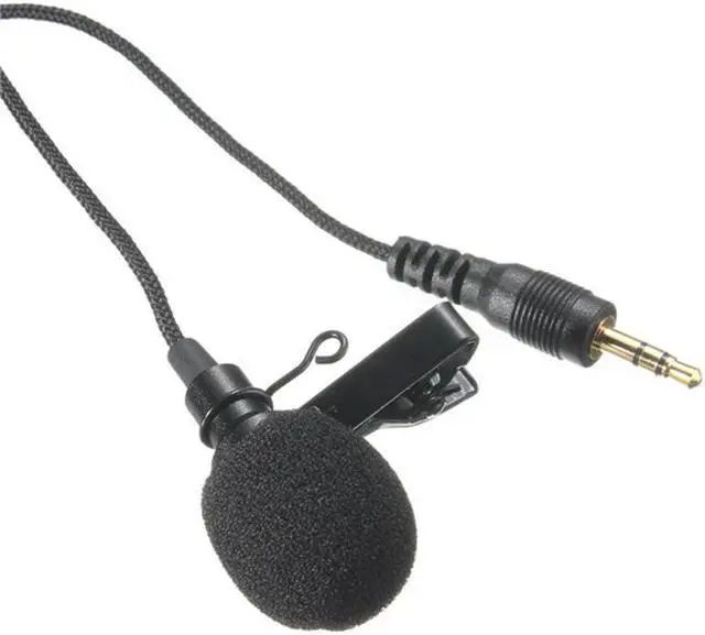 Alt view image 3 of 6 - 3.5mm High Sensitive 2.4M Tie Clip on Lapel Lavalier Mic Microphone Black for Desktop Laptop MP3 MP4