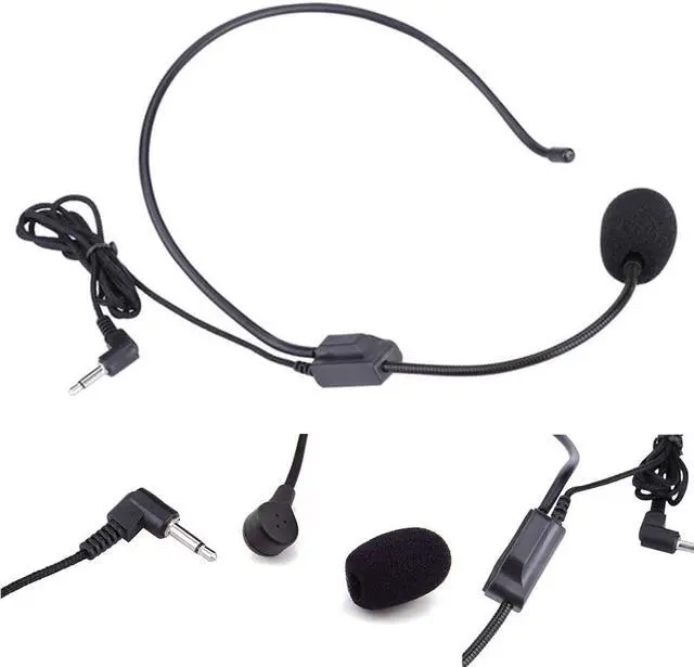 Alt view image 3 of 6 - 3.5mm Wired Microphone Headset Studio Conference Guide Speech Speaker Stand Multifunctional Microphone For Voice Amplifier