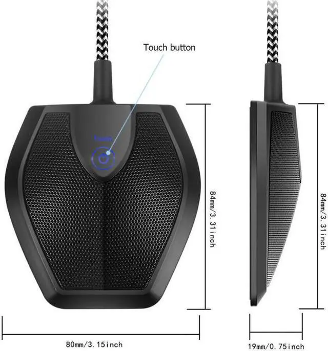 Alt view image 5 of 6 - 10 Packs G11 Touch Butoon Condenser Desktop Microphone Omnidirectional Conference Microphone Mic for Meeting Room Seminars