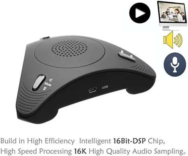 Alt view image 5 of 6 - USB 500 Omnidirectional Voip Conference Microphone Speaker Omnidirectional USB Microphone Desktop Microphone New