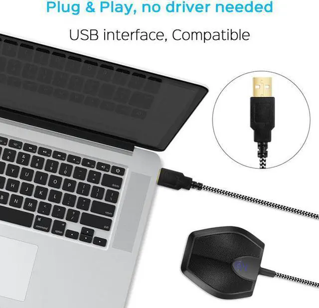 Alt view image 6 of 6 - Microphone USB Condenser Desktop Microphone For Computer Conference Tabletop Microphone USB Mic Micro Microfone Mikrofon