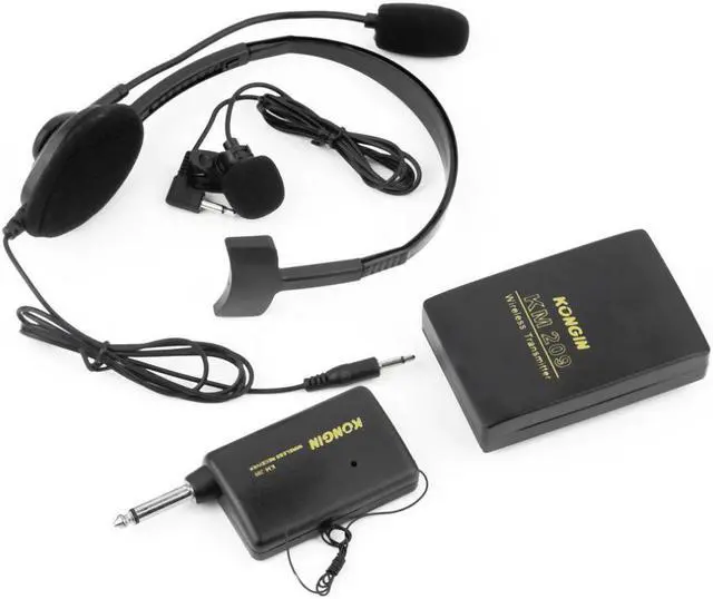 Alt view image 3 of 6 - Portable VHF Stage Wireless Lavalier Lapel Headset Microphone System Mic FM Transmitter Bodypack Transmiter