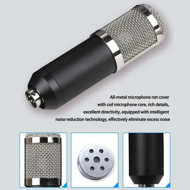Alt view image 6 of 6 - B.BMIC Bm800 Condenser Microphone Sound Recording Bm 800 Microphone Ktv Karaoke Microphone Set Mic with Stand for Computer