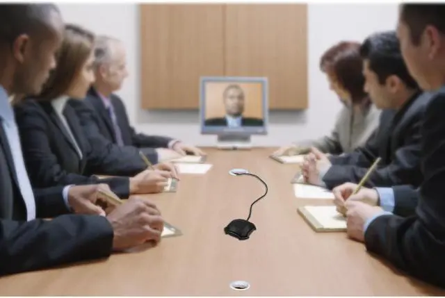 Alt view image 6 of 6 - Conference Microphone Omnidirectional 360 Condenser Desktop Voice Recorder 3.5mm Audio Jack Mic Pickup for PC Microfone
