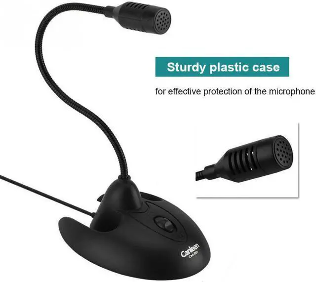 Alt view image 4 of 6 - VBESTLIFE 3.5mm Jack Wired Stereo Microphone Flexible Gooseneck Desktop Standing Microphone For Meeting Karaoke Microphone