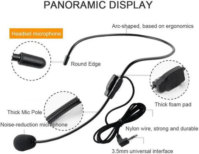 Alt view image 5 of 6 - universal 3.5mm Mini Portable Wired Headset Microphone Tie Clip Mic for Lectures Teaching Guide Studio Amplifier Loudspeaker