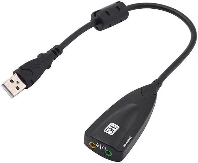Alt view image 2 of 6 - 7.1 Channel USB Sound Card External 3D Audio Adapter 3.5mm Audio Splitter for PC Desktop Laptop