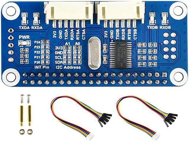 Main image of Expansion Board for Raspberry Pi 4B/3B/Zero SC16IS752 I2C Interface Two-Way Uart Serial Port Module