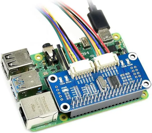 Alt view image 3 of 6 - Expansion Board for Raspberry Pi 4B/3B/Zero SC16IS752 I2C Interface Two-Way Uart Serial Port Module