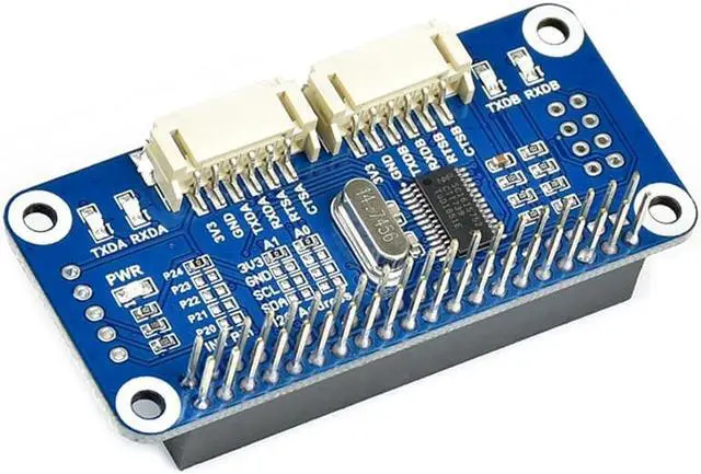 Alt view image 2 of 6 - Expansion Board for Raspberry Pi 4B/3B/Zero SC16IS752 I2C Interface Two-Way Uart Serial Port Module