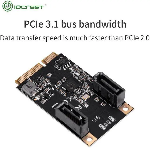 Main image of 2 Port SATA III Full Height Mini PCIE 3.0 gen3 high speed Controller Card