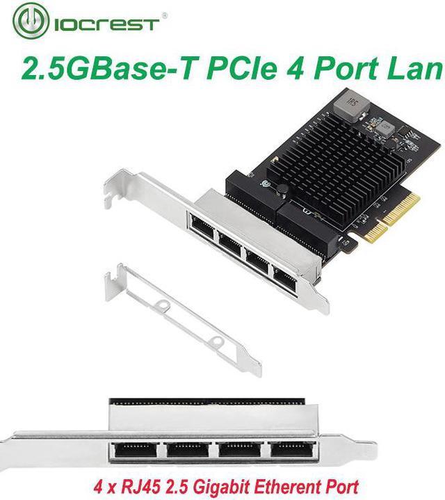2.5 Gigabit 4 Port PCIe RJ45 Lan 10/100/1000/ 2500Mbps Realtek 8125b Chip  Quad Server Network Card 2.5G - Newegg.com